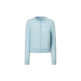 [天佑秋华系列]VGRASS女装钱布蕾蓝色开衫女秋季新款外搭开衫