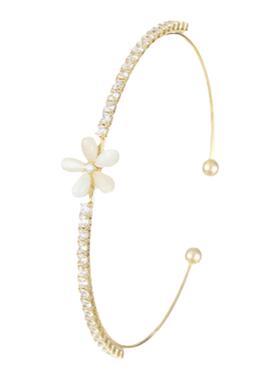 猫眼石花朵手镯轻奢小众