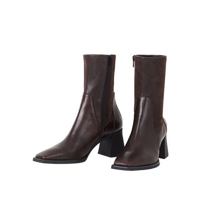 VagabondHEDDA方头粗跟时装靴