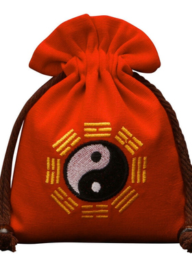 八卦刺绣双层加厚绒布福袋