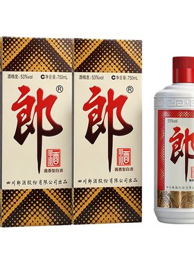 郎酒 郎牌郎酒 普郎 53度酱香型白酒 750mL*2瓶  双支装 自饮收藏