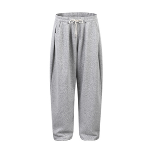 江南先生NewJNXS美式复古纯色抽绳直筒针织长裤男女春潮运动卫裤