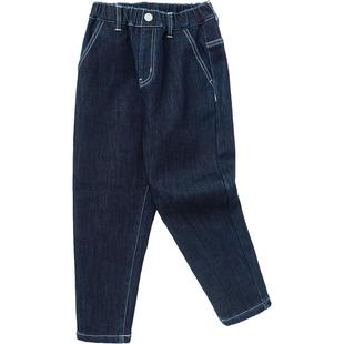 巴拉巴拉男童牛仔裤中大童加绒裤子宝宝秋冬季新款儿童直筒长裤厚