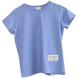 儿童速干冰丝短袖T恤夏童装男女童半袖网眼休闲运动圆领衫中大童