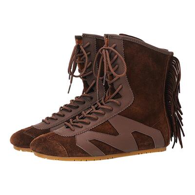 迷你唐卡MS70复古德训流苏靴