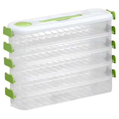 新款夹缝饺子冷冻盒冰箱侧门专用保鲜盒食品级分装盒省空间饺子盒