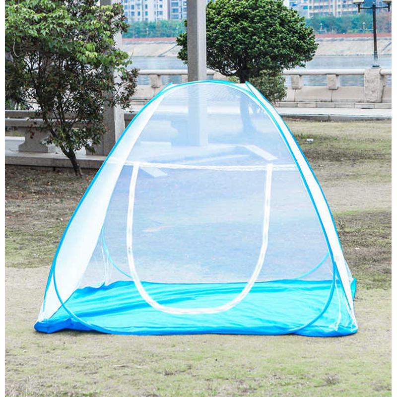 户外蚊帐免安装露营野外便携旅行1.5/1.8米双人打地铺折叠式帐篷