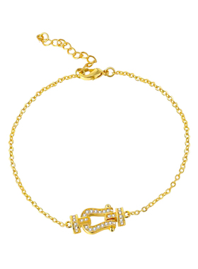 马蹄扣镶钻手饰手链女流光溢彩