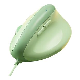 BOW 人体工学办公鼠标通用有线USB外接电脑立式垂直滑鼠静音可爱