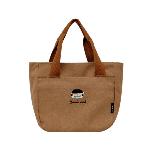 帆布包女上班杂物小手拎包大容量迷你小包手提布袋子手机包带拉链