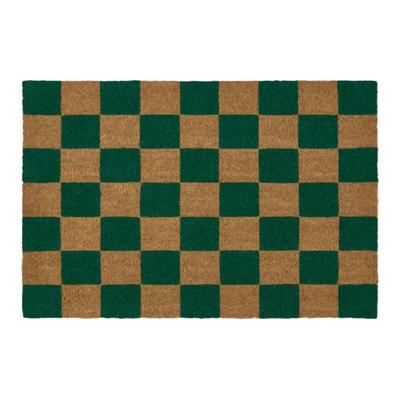 印度手工地垫门厅经典格子脚垫