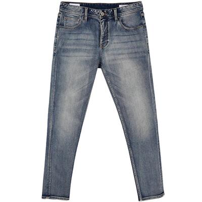 901杰克琼斯秋季新款休闲水洗猫须舒适弹力牛仔裤长裤子男装男款