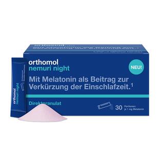 德国奥适宝orthomol睡眠天然褪黑素晚安糖助眠舒睡健康粒剂nemuri