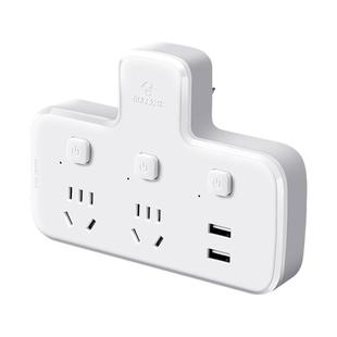 公牛扩展插座面板多孔插线板一拖三孔转二孔多功能宿舍插头转换器