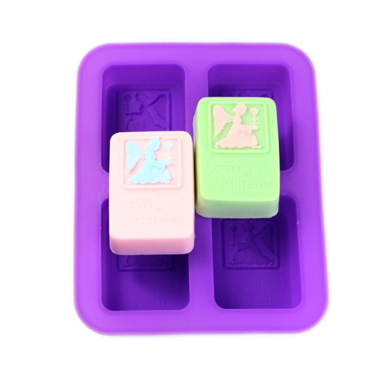 方形手工皂模具硅胶天使磨具