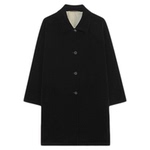 现货/南北贝'丝绒大衣'慵懒风黑色长款外套女简约气质高级感上衣