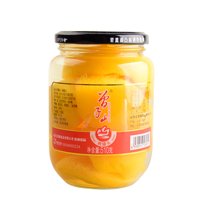 曾子山新鲜水果黄桃罐头510g玻璃瓶装休闲零食即食罐头
