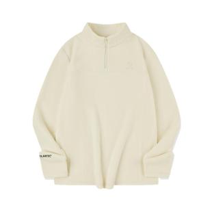 乔丹抓绒衣女士POLARTEC冬季新款保暖户外立领内胆打底衫半拉链