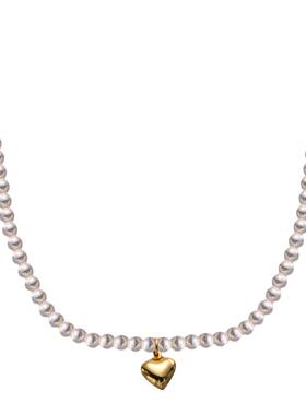 925纯银爱心珍珠项链轻奢小众配饰2026新款高级感锁骨链气质颈链