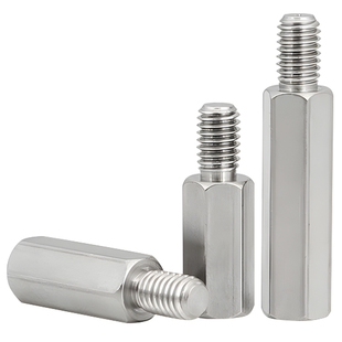 单头六角铁柱隔离柱镀镍环保铁六角柱机箱主板支撑柱M3-M8螺柱