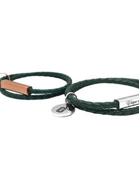 情侣款手链皮绳情人节礼物