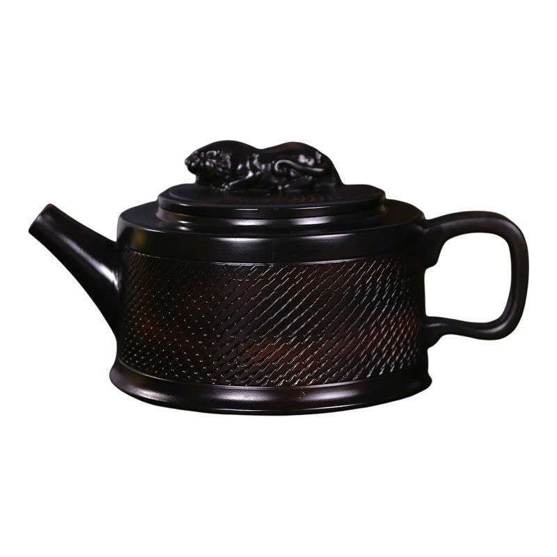 紫陶跳刀卧虎藏龙凤鸣大号茶壶