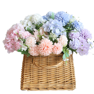 家居仿真花假花韩系客厅装饰招财球乒乓菊单枝花艺桌面花瓶插花