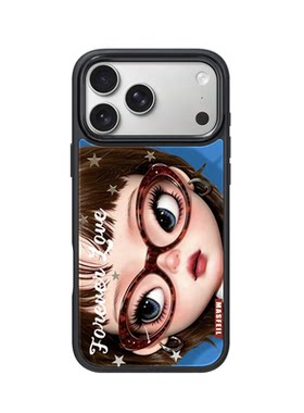 MASFEIL × 潮酷女孩适用苹果17Promax手机壳新款Ro2磁吸支点支架iPhone17Pro套高级感16pm镜面全包网红好看