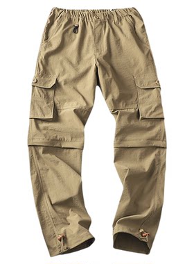 可拆卸五分短裤工装直筒休闲长裤