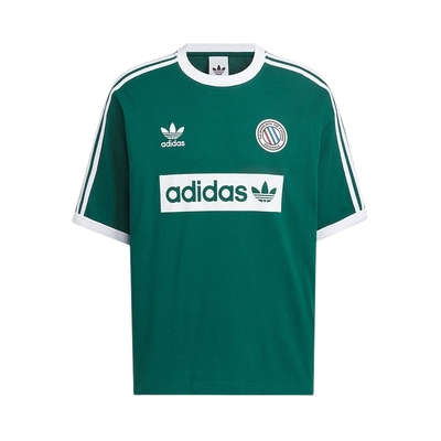 adidas阿迪达斯三叶草秋新款JERSEY足球衫男V字翻领短袖T恤KC2604