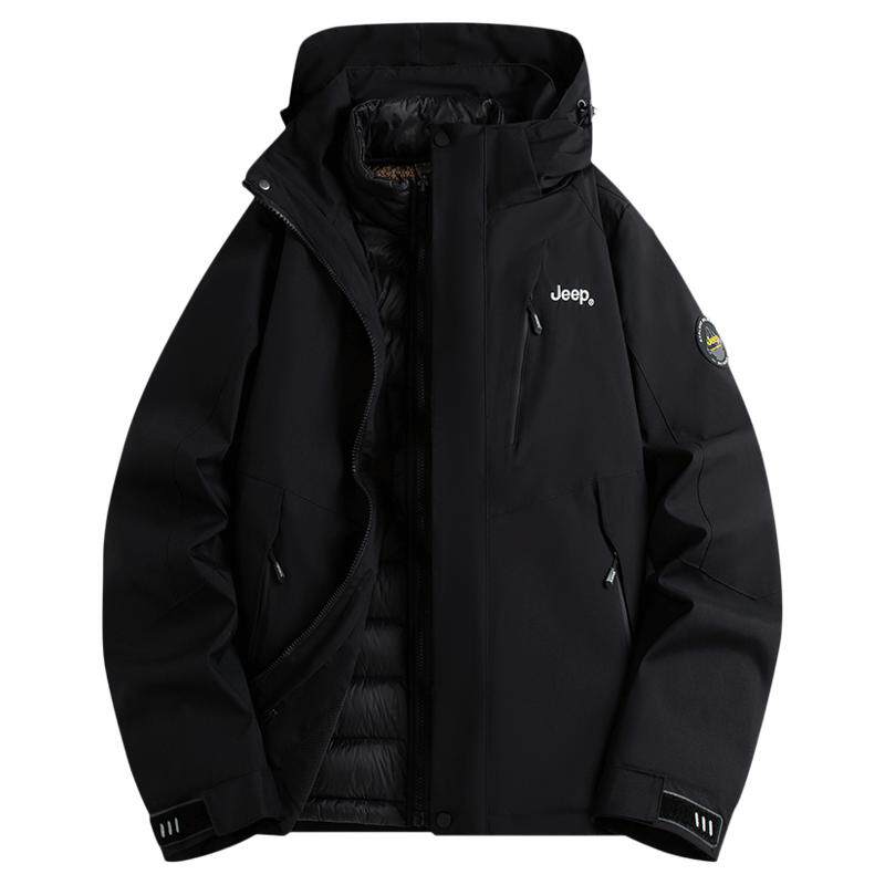 Jeep吉普三合一羽绒服防泼水外套
