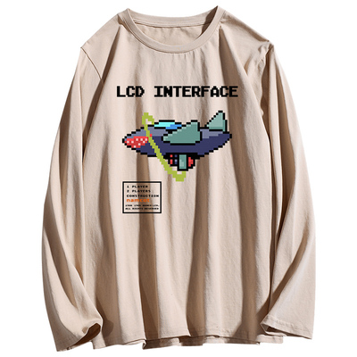 美式重磅纯棉长袖圆领秋冬内搭