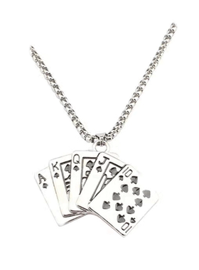 同花顺顺子牛项链男女钛钢配饰