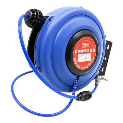 德力西气鼓自动伸缩卷管器夹纱管气管收卷器汽修电鼓悬挂式排管器