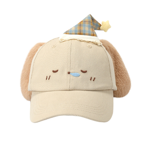 畹町可爱造型棒球帽二次元小猫耳朵鸭舌帽休闲百搭学生软顶帽子女