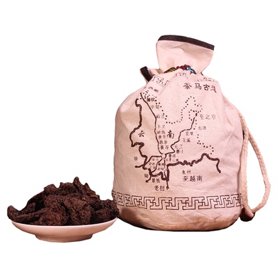 2008勐海布朗金芽老茶头熟茶500g