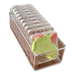 棉花娃娃衣服收纳盒透明便携芭比娃娃小裙子置物盒bjd玩偶储存盒