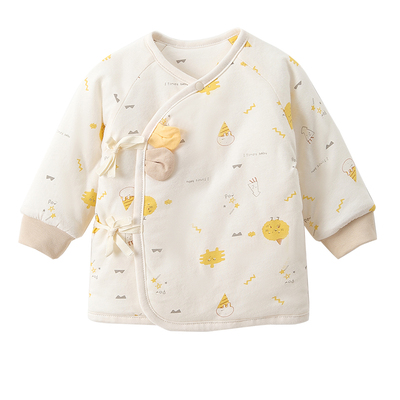 新生婴儿秋冬季夹棉加厚保暖上衣