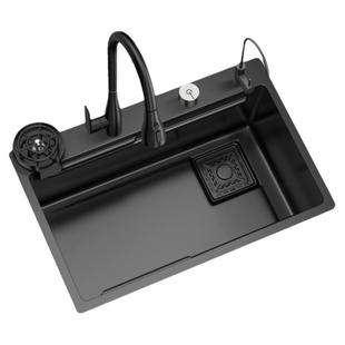 东鹏304不锈钢厨房纳米加厚洗菜盆双槽改单槽家用水槽洗碗池台下