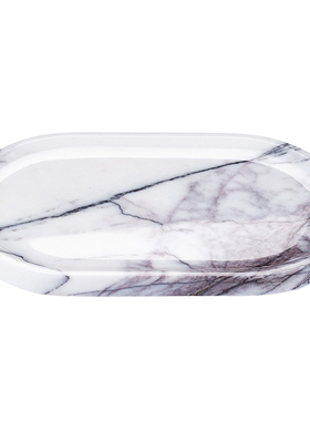 北欧简约风大理石托盘展示盘办公室茶托轻奢收纳盘长方形置物盘子