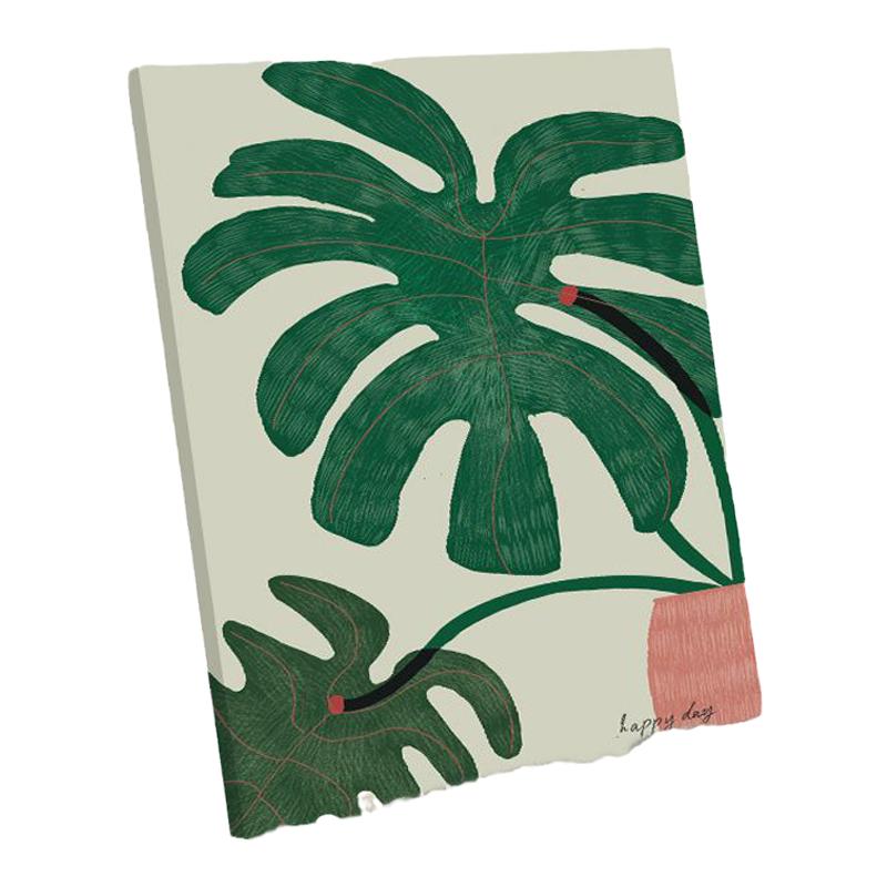 小清新绿植挂画北欧手绘感高级感
