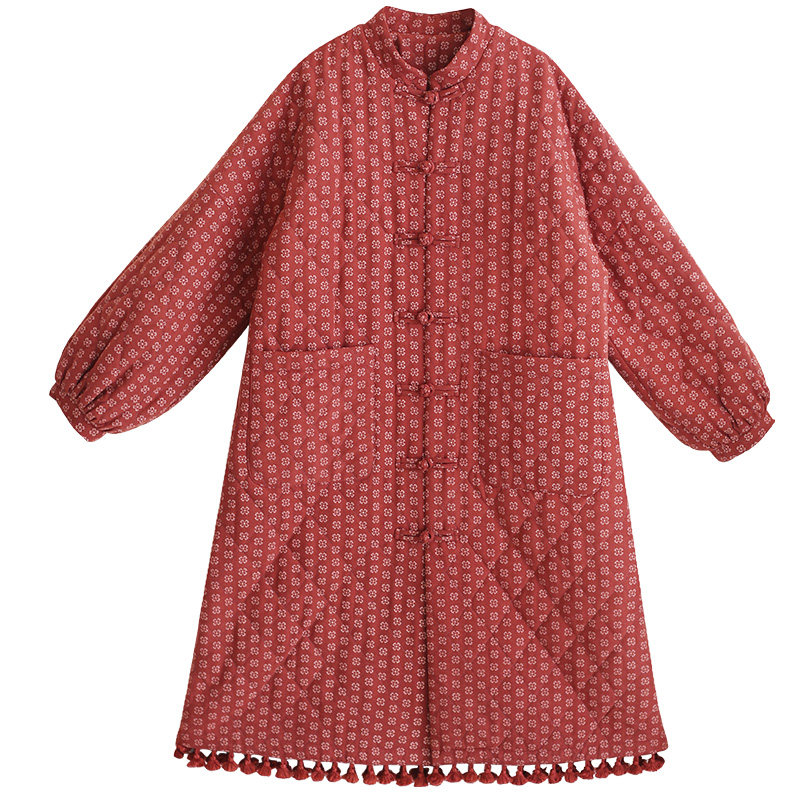 复古灯笼袖宽松棉服棉衣女冬季