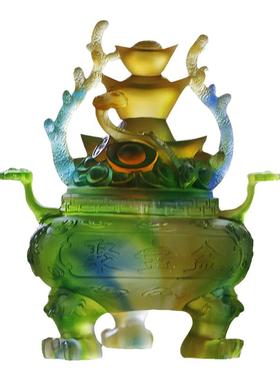 琉璃聚宝盆家居客厅柜台开业礼品