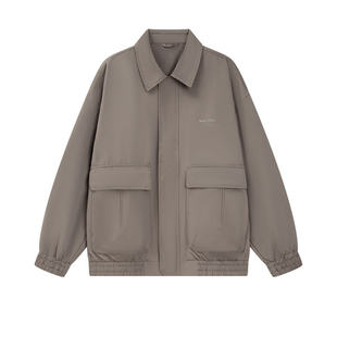 2025秋季新款男士时尚翻领夹克外套工装薄款上衣潮流百搭简约休闲