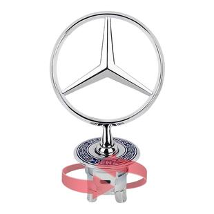 适用奔驰立标E级E300L C级C200L车标S级S350引擎盖改装前车头标志