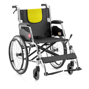 鱼跃轮椅H053C 折叠手动老年代步手推车