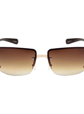 2025欧美Y2K太阳镜女潮网红凹造型拍照嘻哈眼镜辣妹显瘦无框墨镜