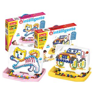 意大利启迪儿童蘑菇钉玩具拼插板早教拼图玩具礼物3-6岁