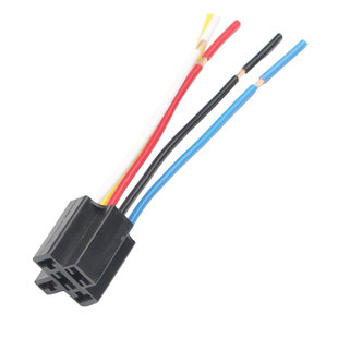 12v24v通用汽车继电器插座4脚5脚底座40A80A大电流插头耐高温车用