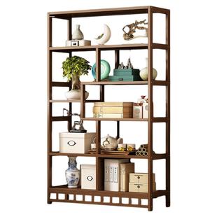 茶室博古架摆件展示柜新中式非实木茶具架子置物架靠墙茶叶放置架